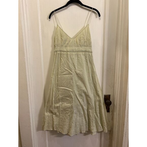 DIANE VON FURSTENBERG Green Waist Tie Spagetti Strap Y2K Dress Women's Sz Small - Picture 7 of 10